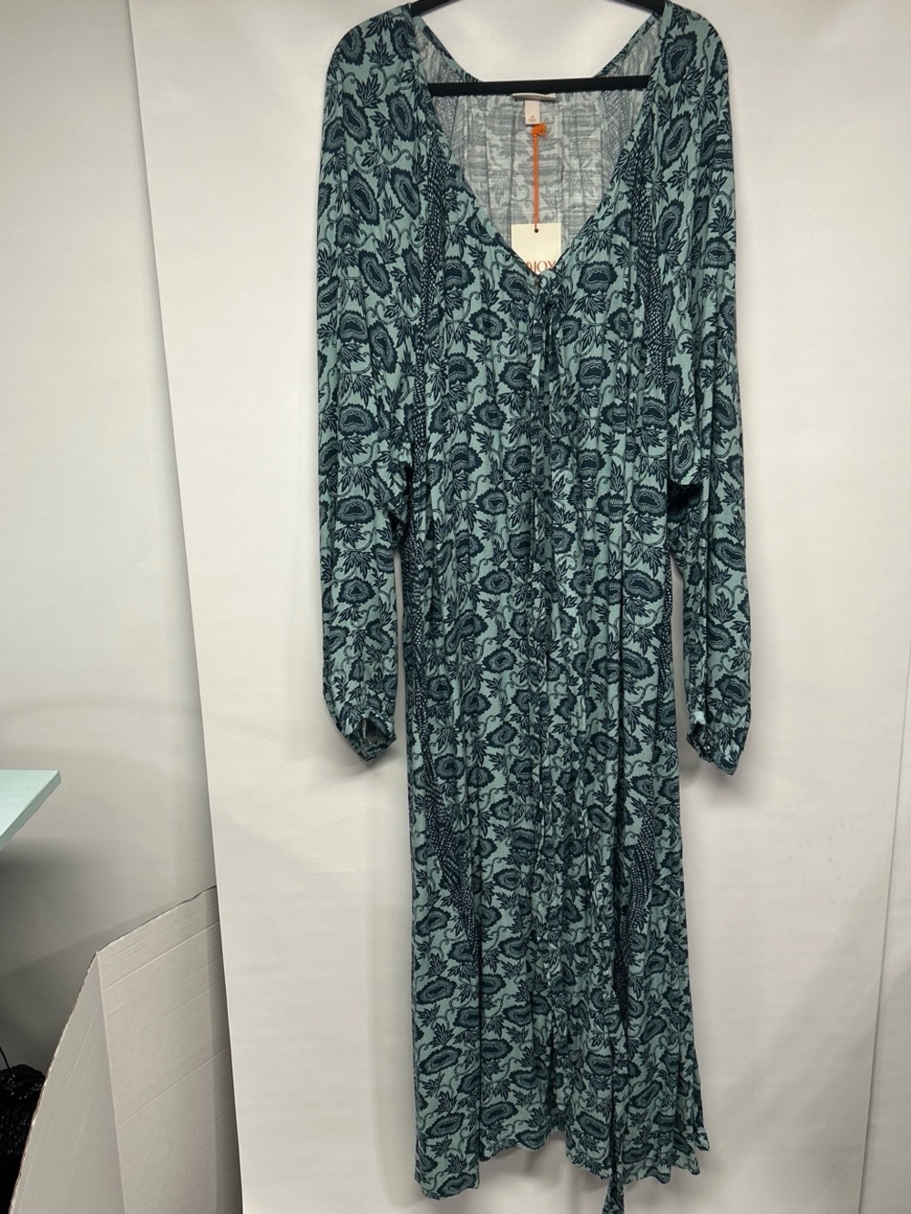 Knox Rose Teal and Navy Floral Maxi Dress